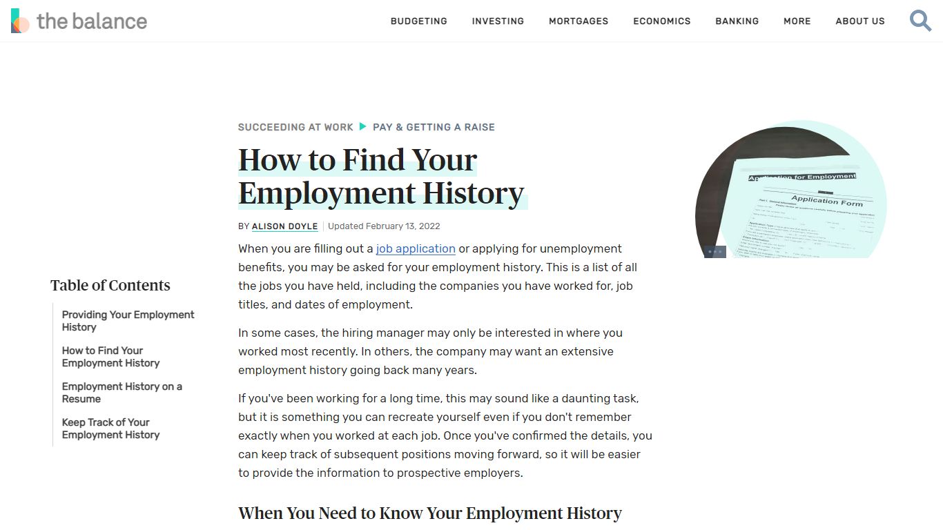 How to Find Your Employment History - The Balance Careers