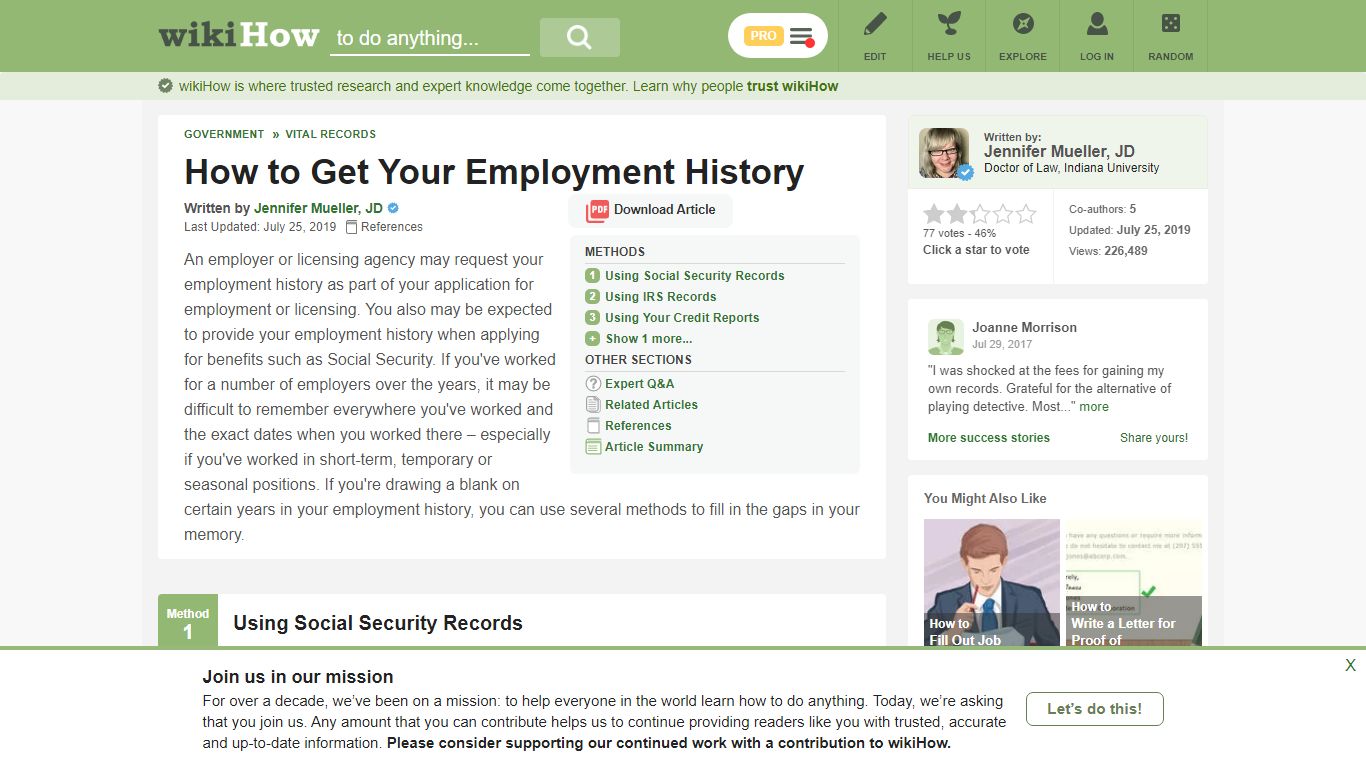 How to Get Your Employment History: Online and for Free - wikiHow